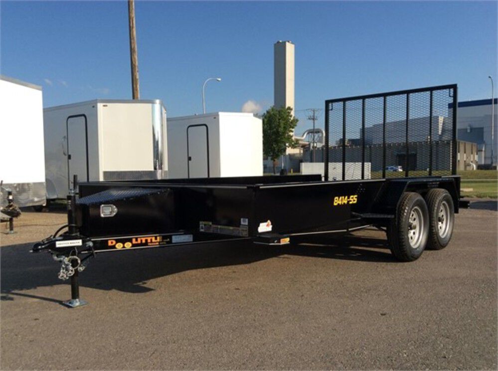 Trailer Mfg Steel Sided Open Utility Trailer 14'x84in Tandem Axle HD Pro Toolbox SS8414A235