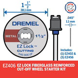 6-Piece Steel 1-1/2-in Cutting Wheel Accessory Kit EZ406-02