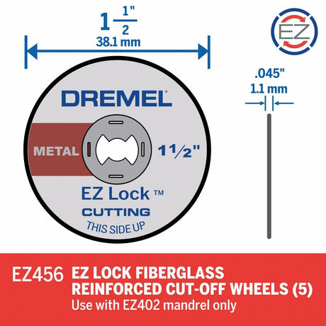 1-1/2 In. EZ Lock Metal Wheel EZ456