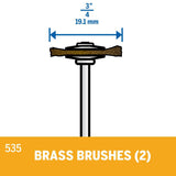 2-Piece Brass 3/4-in Cleaning/Polishing Bit Accessory 535-02