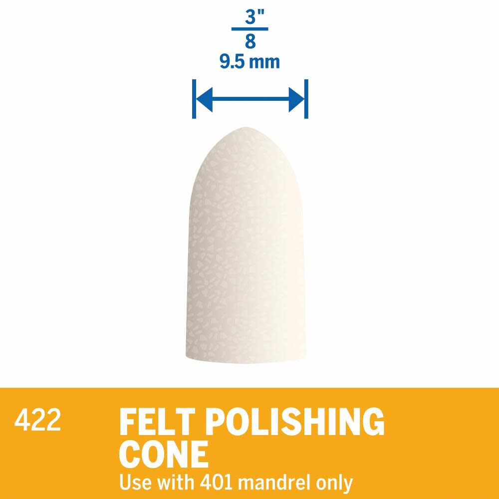 3/8 In. Polishing Felt Tip 422