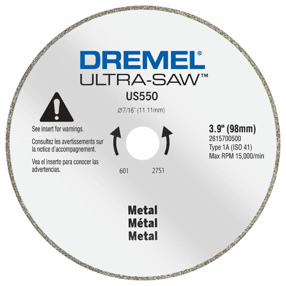 Ultra Saw US550 4in Diamond Grit Metal Cutting Wheel US550-01