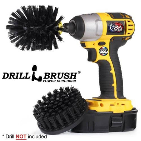 Brush Grill & Heavy Duty Cleaning Kit Ultra Stiff Nylon Bristles 2pc K-S-40-QC-DB