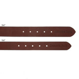 Pack 1.5 In. W x 32 In. Waist Size Brown Leather Belt DP-202-BRN-32