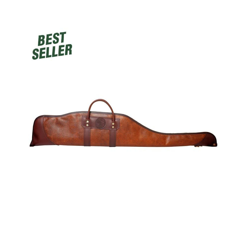 43 In. L Brown Trim Bison Leather Rifle Case LB-520-43-BRN