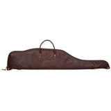 46 In. L Brown Smooth Leather Rifle Case With Scope L-520-SH-46-BRN