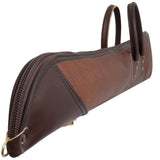 46 In. L Brown Trim Bison Leather Shotgun Case LB-510-46-BRN