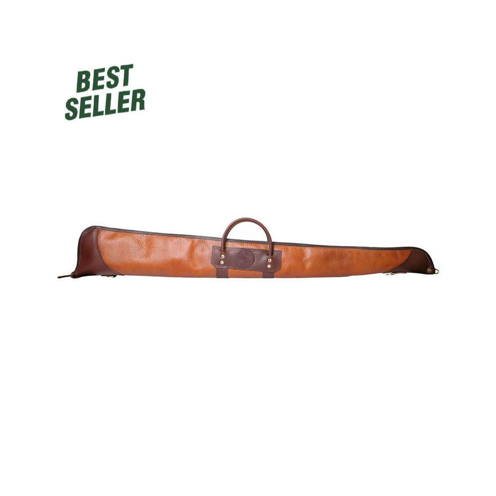 46 In. L Brown Trim Bison Leather Shotgun Case LB-510-46-BRN