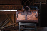 48 Liter Capacity Brown Trim Bison Leather Sportsman's Duffel LB-312-BRN