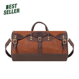 48 Liter Capacity Brown Trim Bison Leather Sportsman's Duffel LB-312-BRN