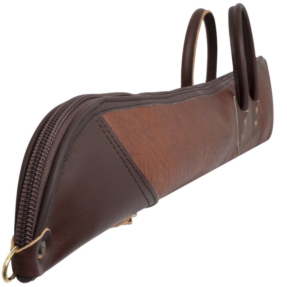 49 In. L Brown Trim Bison Leather Shotgun Case LB-510-49-BRN