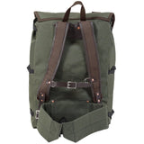 57 Liter Capacity Olive Drab Canvas Bushcrafter Backpack S-150-OD