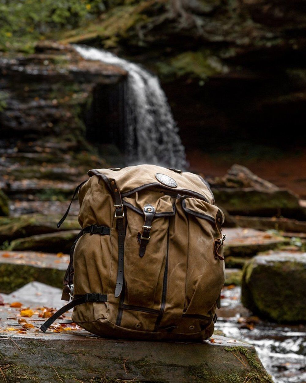 57 Liter Capacity Wax Khaki Canvas Bushcrafter Backpack S-150-WAX-KHK