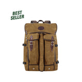 57 Liter Capacity Wax Khaki Canvas Bushcrafter Backpack S-150-WAX-KHK