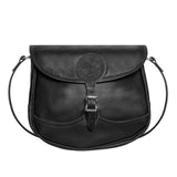 6 Liter Capacity Black Large Classic Pebbled Leather Purse LP-122-BLK