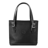 9 Liter Capacity Black Leather Lakewalk Tote L-127-BLK