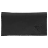 Black Smooth Leather Checkbook Cover L-101-BLK