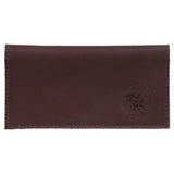 Brown Smooth Leather Checkbook Cover L-101-BRN