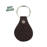 Brown Smooth Leather Key Fob M-180-BRN