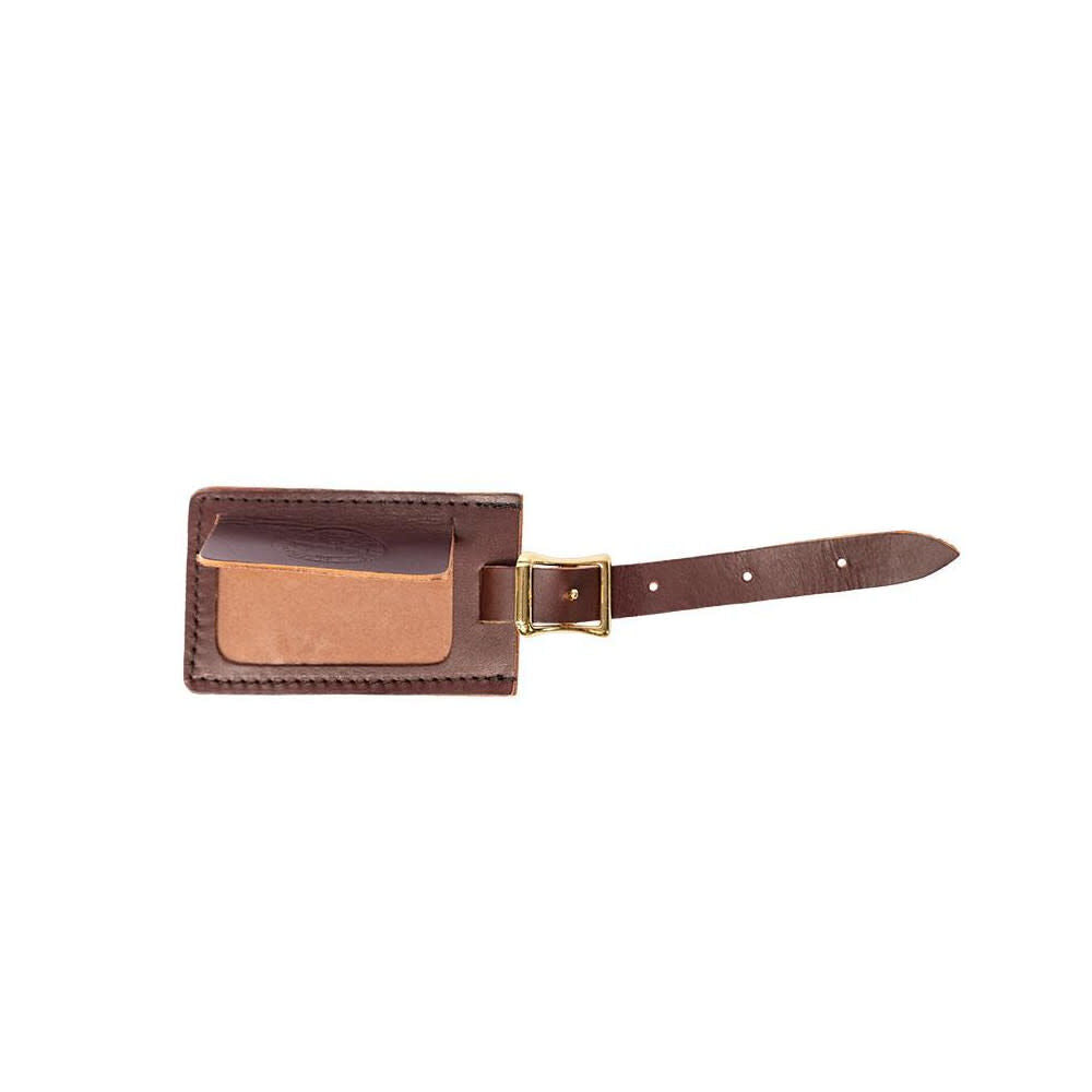 Smooth Leather Luggage Tag With Logo M-170