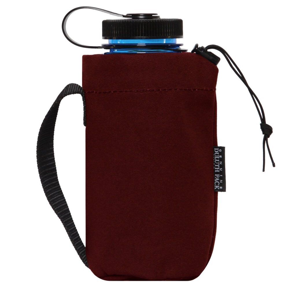 Burgundy Canvas Water Bottle Pouch E-113-BRG