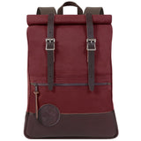 Deluxe Roll-Top Scout Backpack - Burgundy B-1408-BRG