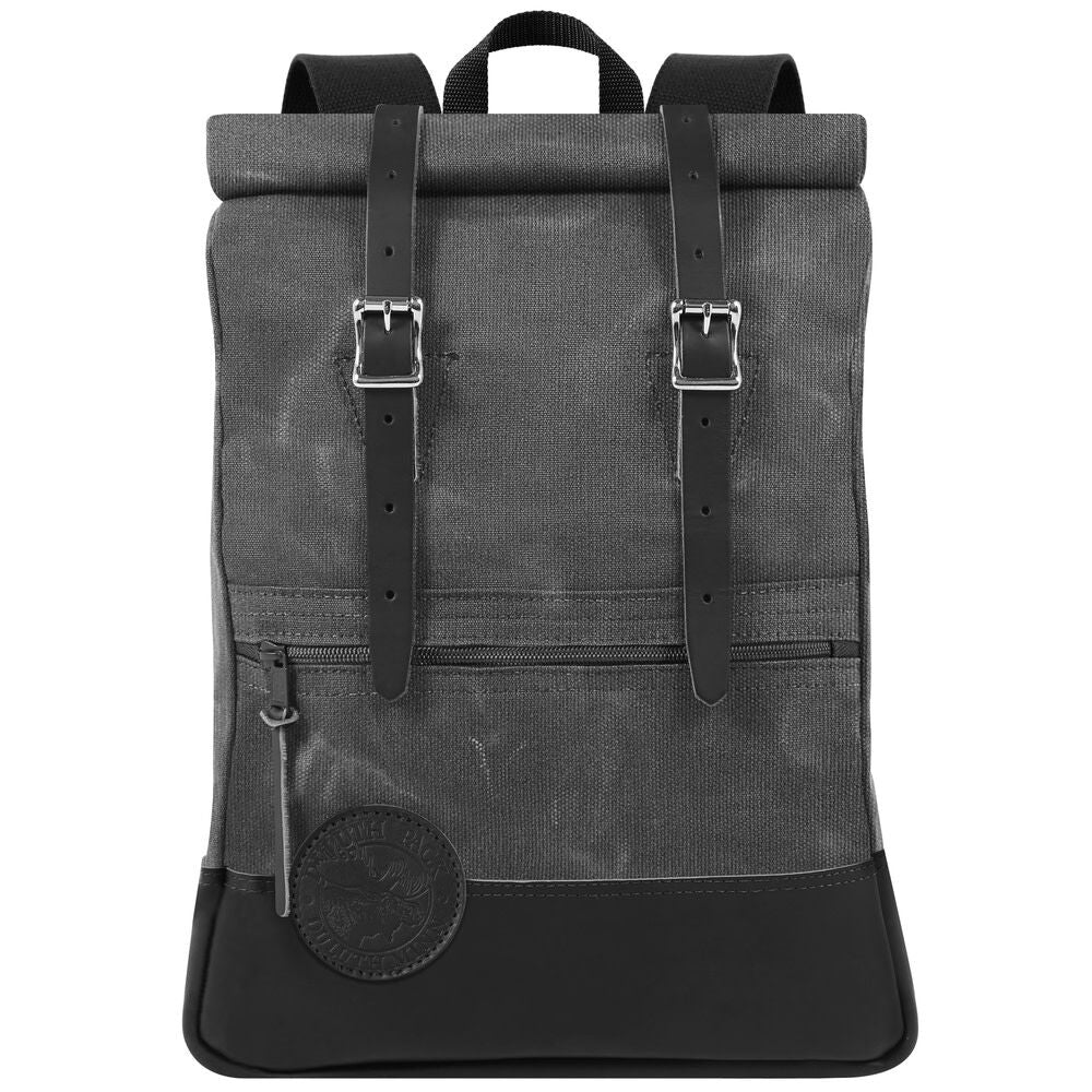 Deluxe Roll-Top Scout Backpack - Waxed Grey B-1408-WAX-GRY