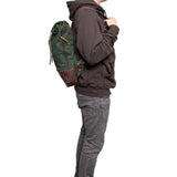 Deluxe Roll-Top Scout Backpack - Waxed Khaki B-1408-WAX-KHK