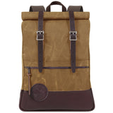 Deluxe Roll-Top Scout Backpack - Waxed Khaki B-1408-WAX-KHK