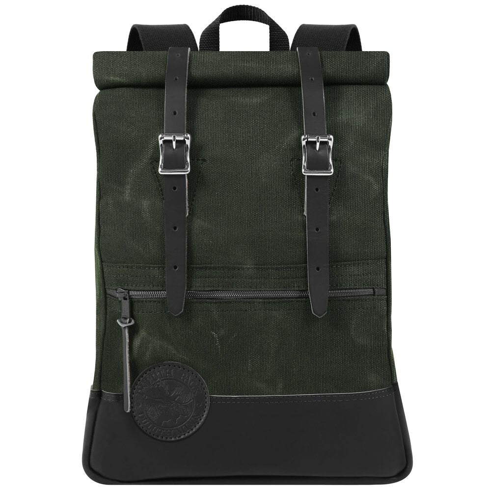 Deluxe Roll-Top Scout Backpack - Waxed Olive Drab B-1408-WAX-OD