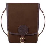 Haversack with Leather Trim - Brown B-136-BRN