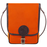 Haversack with Leather Trim - Hunters Orange B-136-ORG