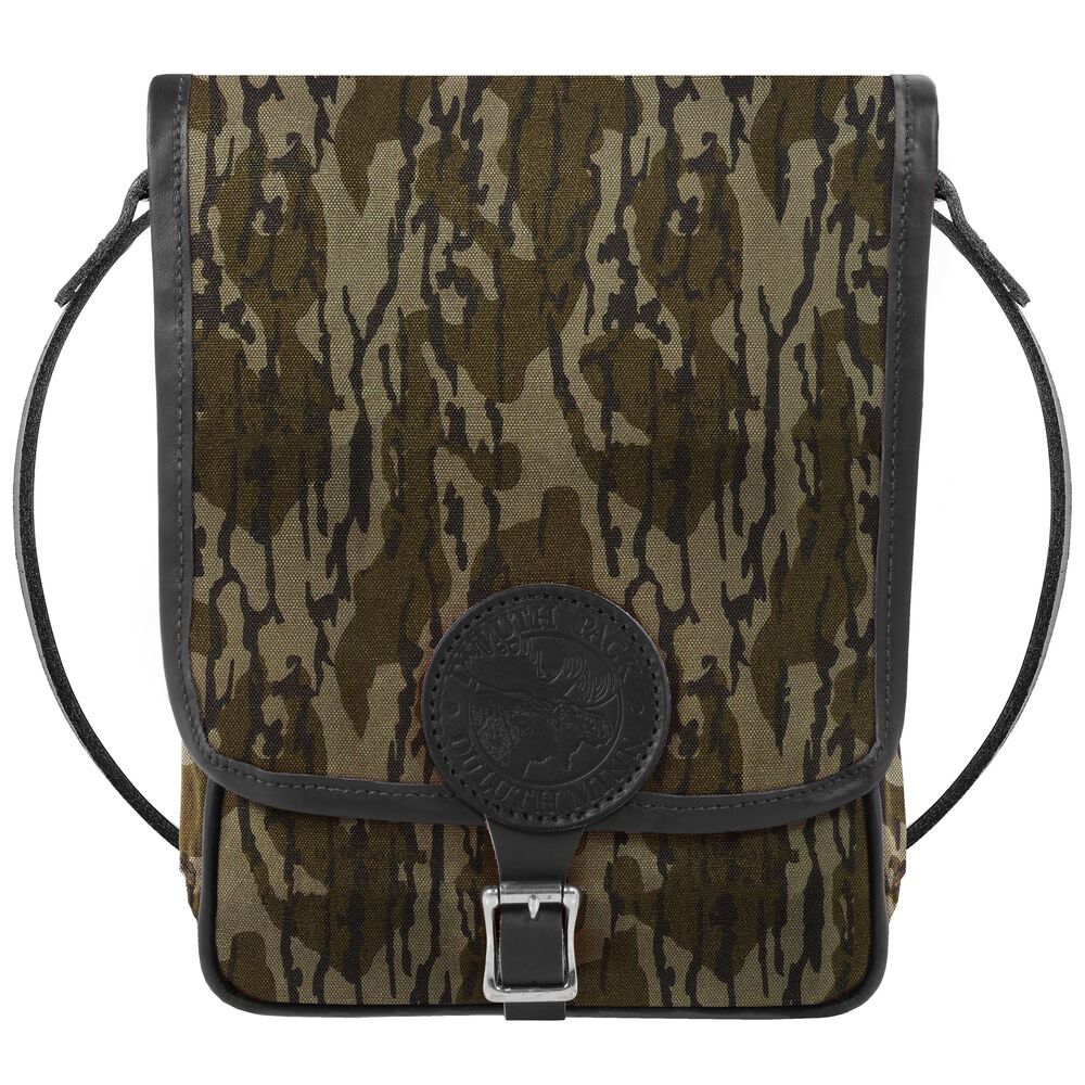 Haversack with Leather Trim - Mossy Oak Bottomland B-136-CAMO-BTL