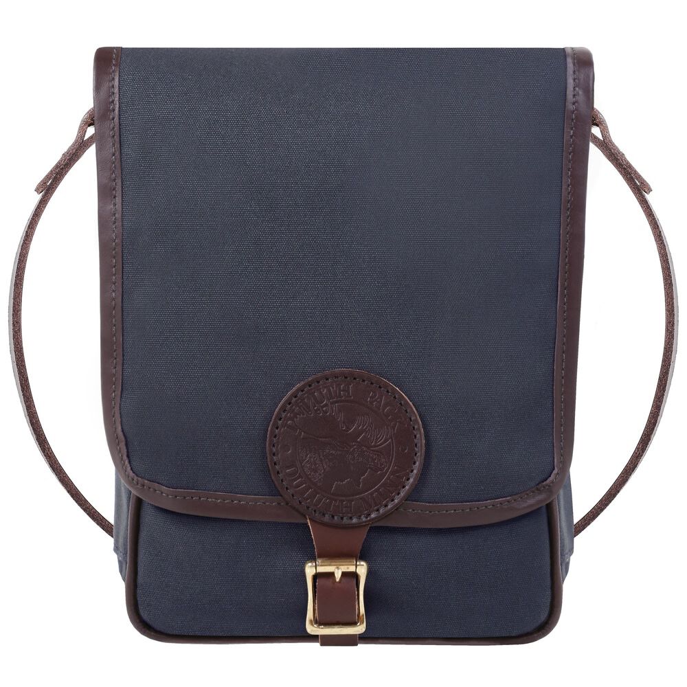 Haversack with Leather Trim - Navy B-136-NVY