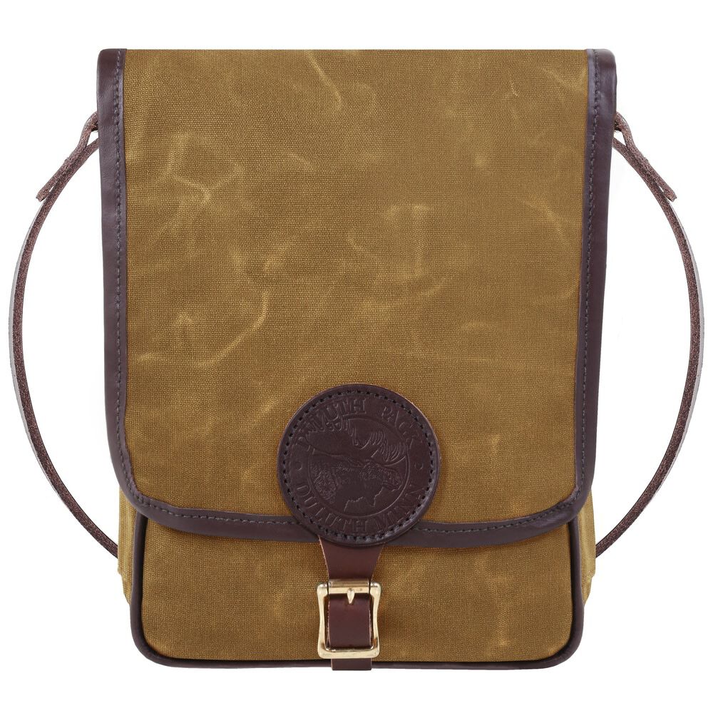 Haversack with Leather Trim - Waxed Khaki B-136-WAX-KHK