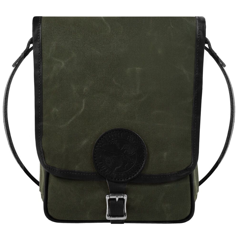 Haversack with Leather Trim - Waxed Olive Drab B-136-WAX-OD