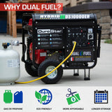 10000-Watt Dual Fuel Hybrid Portable Generator DS10000EH