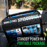 15000-Watt Tri Fuel Hybrid Portable Generator XP15000HXT