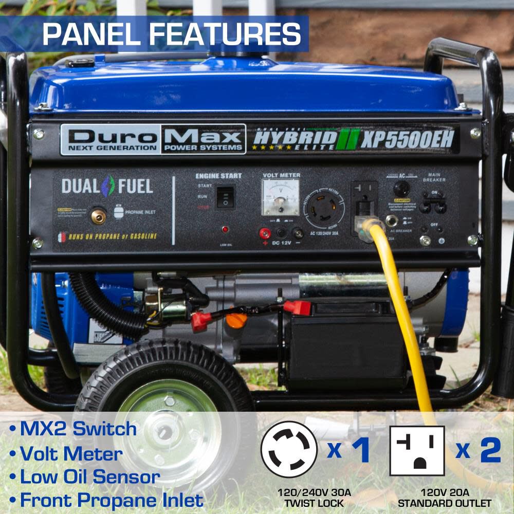 5500-Watt Dual Fuel Hybrid Portable Generator XP5500EH