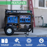 Generator Dual Fuel Gas Propane Portable with CO Alert 10000 Watt XP10000HX