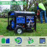 Generator Dual Fuel Gas Propane Portable with CO Alert 10000 Watt XP10000HX