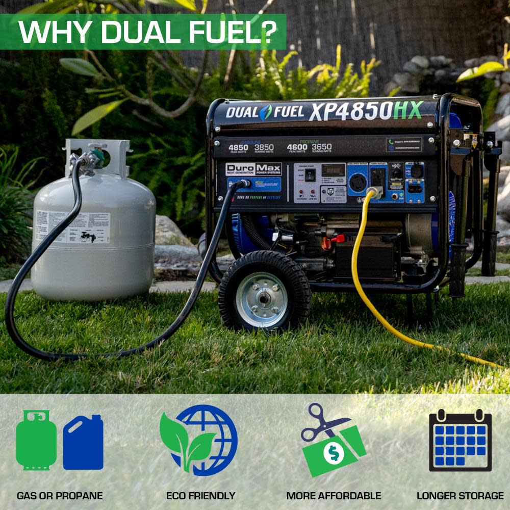 Generator Dual Fuel Gas Propane Portable with CO Alert 4850 Watt XP4850HX