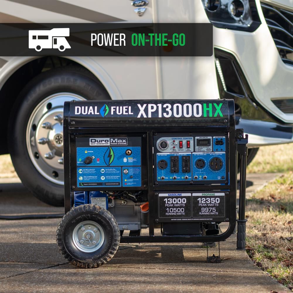 Generator with CO Alert 13000Watt 500cc Dual Fuel Gas Propane Portable XP13000HX