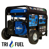 Generator with CO Alert 13000Watt 500cc Tri Fuel Gas Propane Natural Gas Portable XP13000HXT