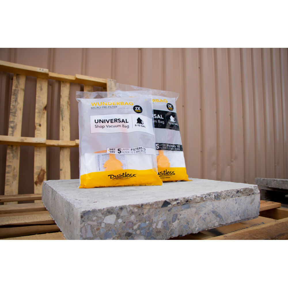 8 - 10 Gal Micro-Pre Filter Dust Collector Bag - 2/Pack D1341