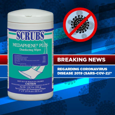 Scrubs Medaphene Plus Disinfecting Wipe 96365