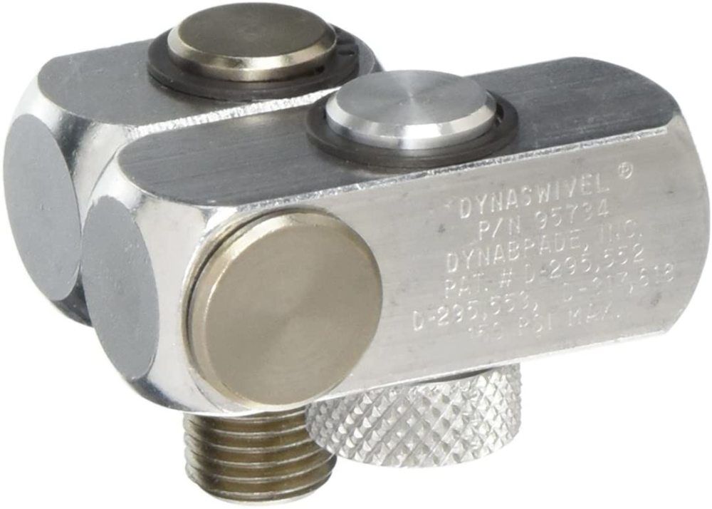 1/4in NPT Flow Control Swivel Aluminum Airline Connector 95734