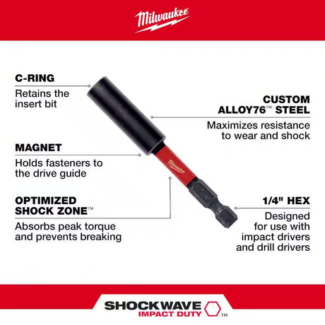 SHOCKWAVE Impact Duty 6 In. Magnetic Bit Holder