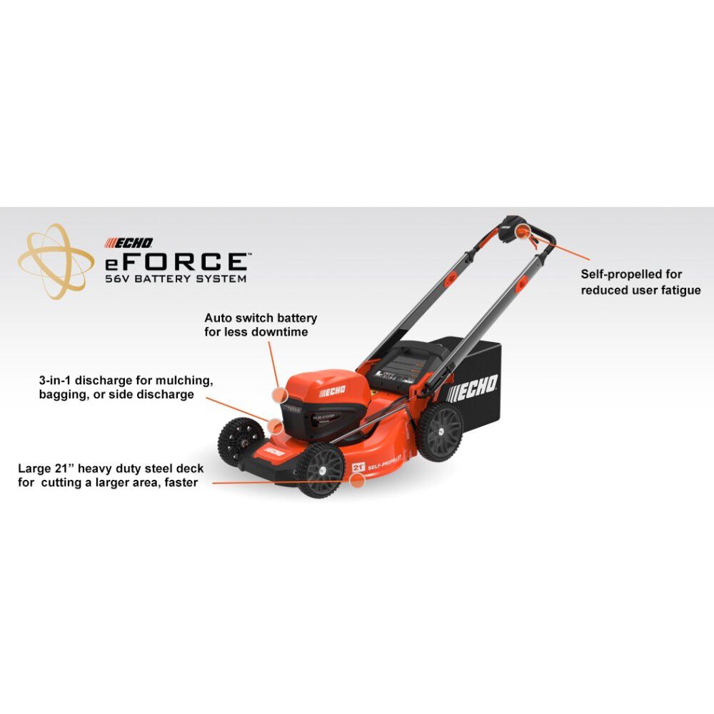 21in 56V eFORCE 3-in-1 Self-Propelled Lawn Mower (Bare Tool) DLM-2100SPBT