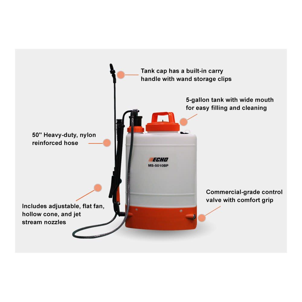 5 Gallon 90 PSI Backpack Manual Sprayer MS-5010BP